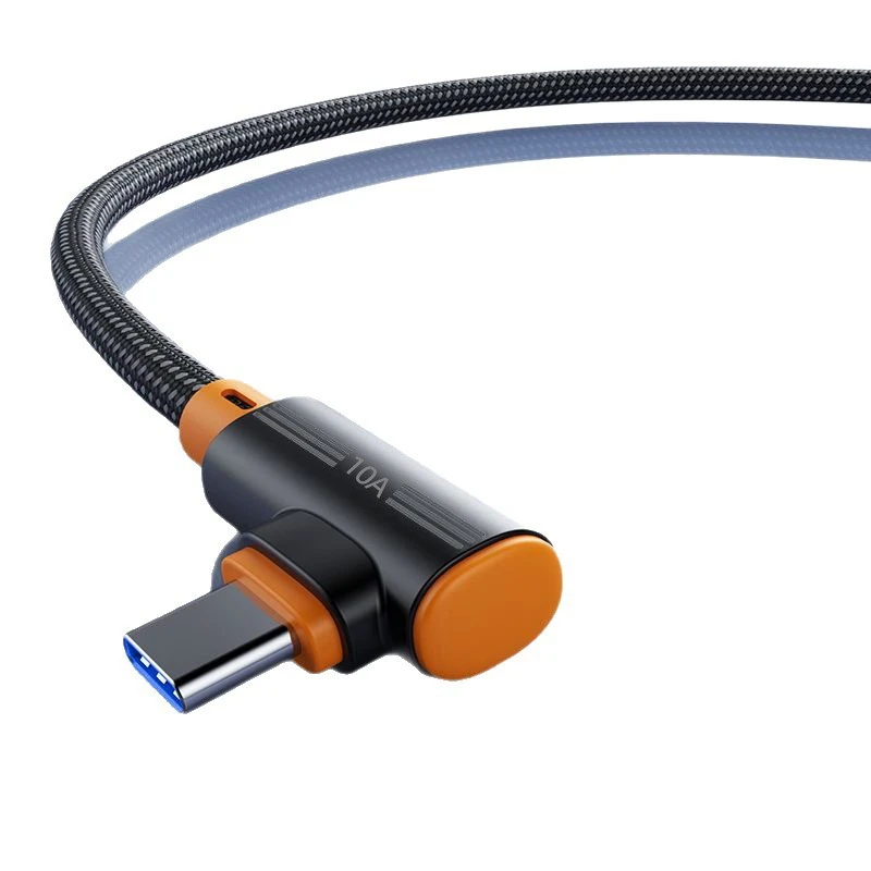 High-Speed USB-C 90° Elbow Charging & Data Cable - Multiple Lengths