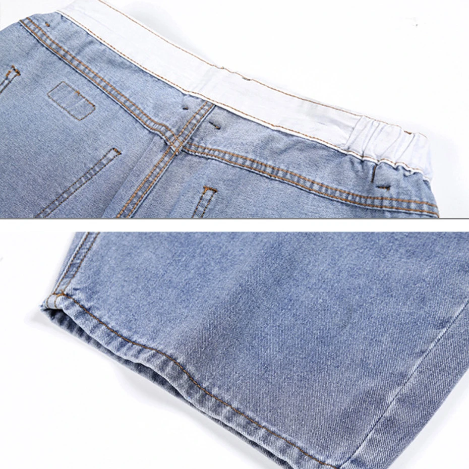 Plus Szie 48 Denim Shorts Men Summer Jeans Shorts Baggy Cargo Fashion Streetwear Short Pants Male Big Size