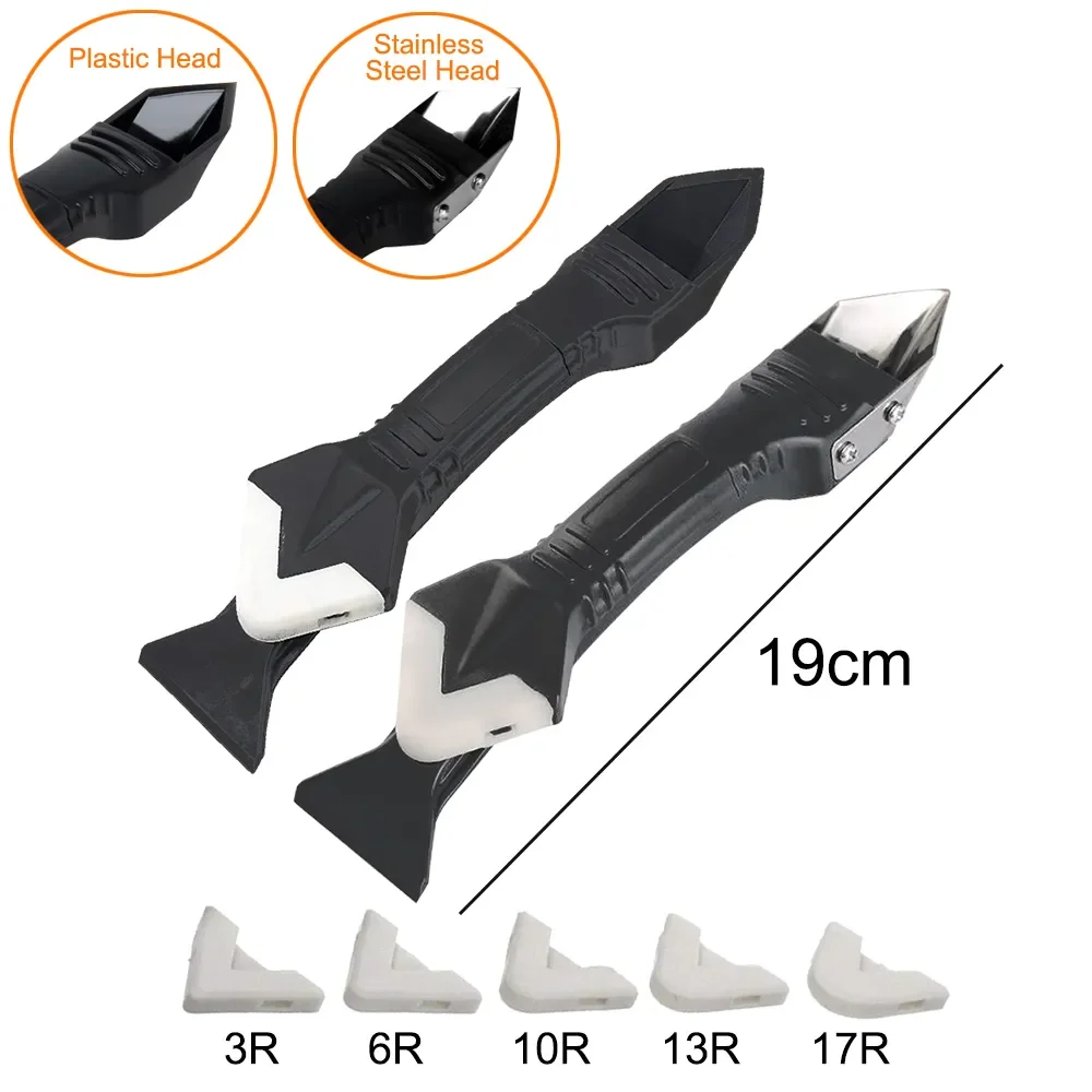5 in 1 Silicone Spatula Window Cleaning Tool Sealant Smooth Remover Squeegee Caulk Organizer Silicon Scraper Smooth Grout Kit 5