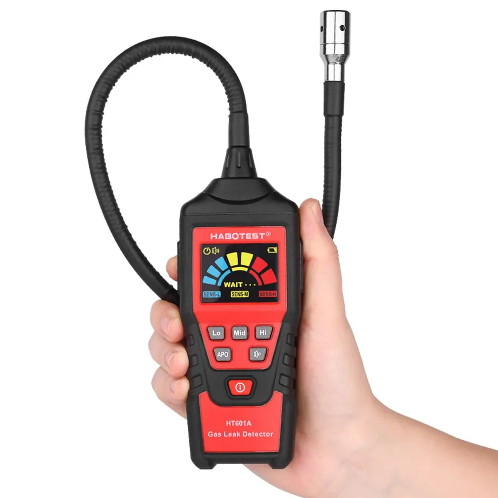 

HT601A Gas Leak Detector Flammable Combustible Natural Gas Leak Location Determine Meter Analyzer Sound Alarm HABOTEST