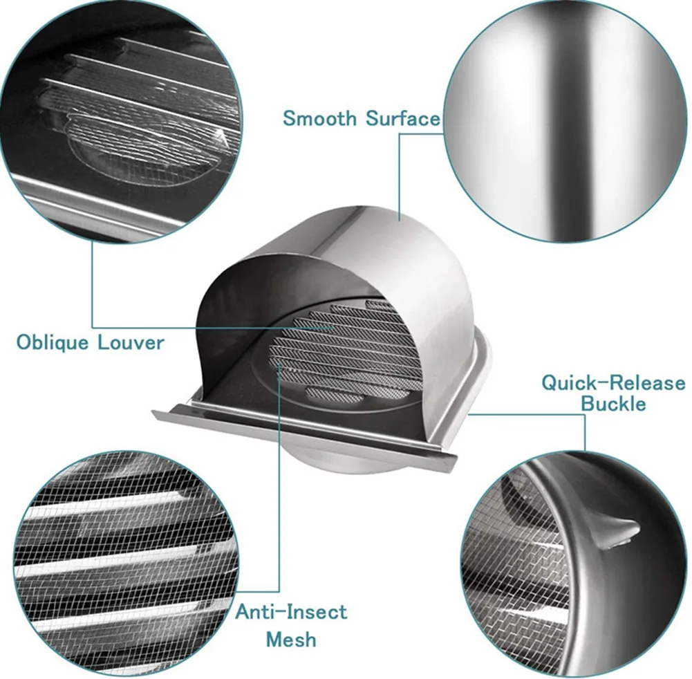 Air Vent Grille 100mm 150mm Wall Air Vent Extract Valve Grille Ducting Cover Ventilation Outlet