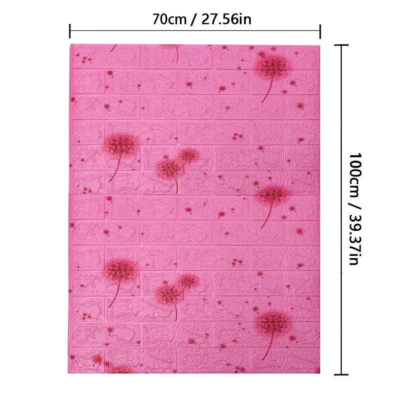thumbnail image 1 of Pegatina de pared con patrón de ladrillo 3D de 70 cm x 1 m, panel autoadhesivo, papel tapiz impermeable para sala de estar, decoración del hogar, decoración de lujo para el hogar de PVC, 1 of 5