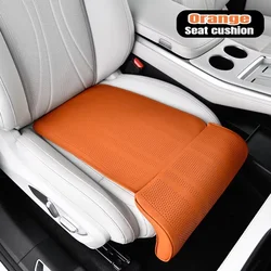Universal Leather Car Seat with Extended Breathable Footrest and Non - Slip Cover (Orange Seat cushion)