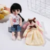 16cm Doll Clothes Cute Princess Dress For 1/8 BJD Doll Tops T-shirt Hoodies Jeans Pants Suit Lace Knitted Sweater Skirt Gift Toy 3