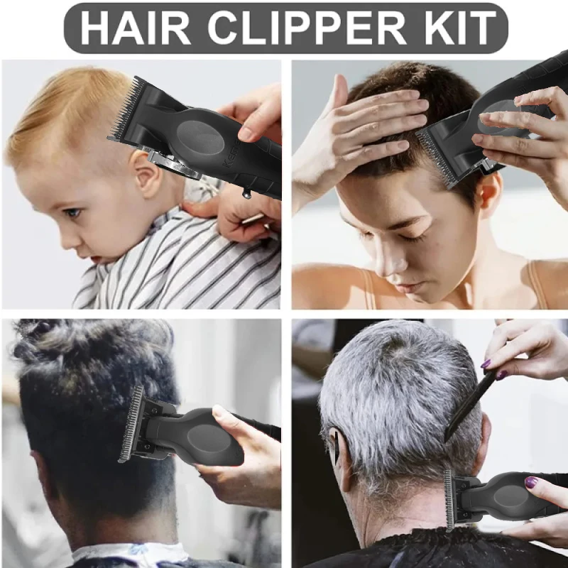 Kemei KM-2296 Barber Cordless Hair Trimmer 0mm Zero Gapped Carving Clipper Professional Electric Finish Cutting Machine KM-2299