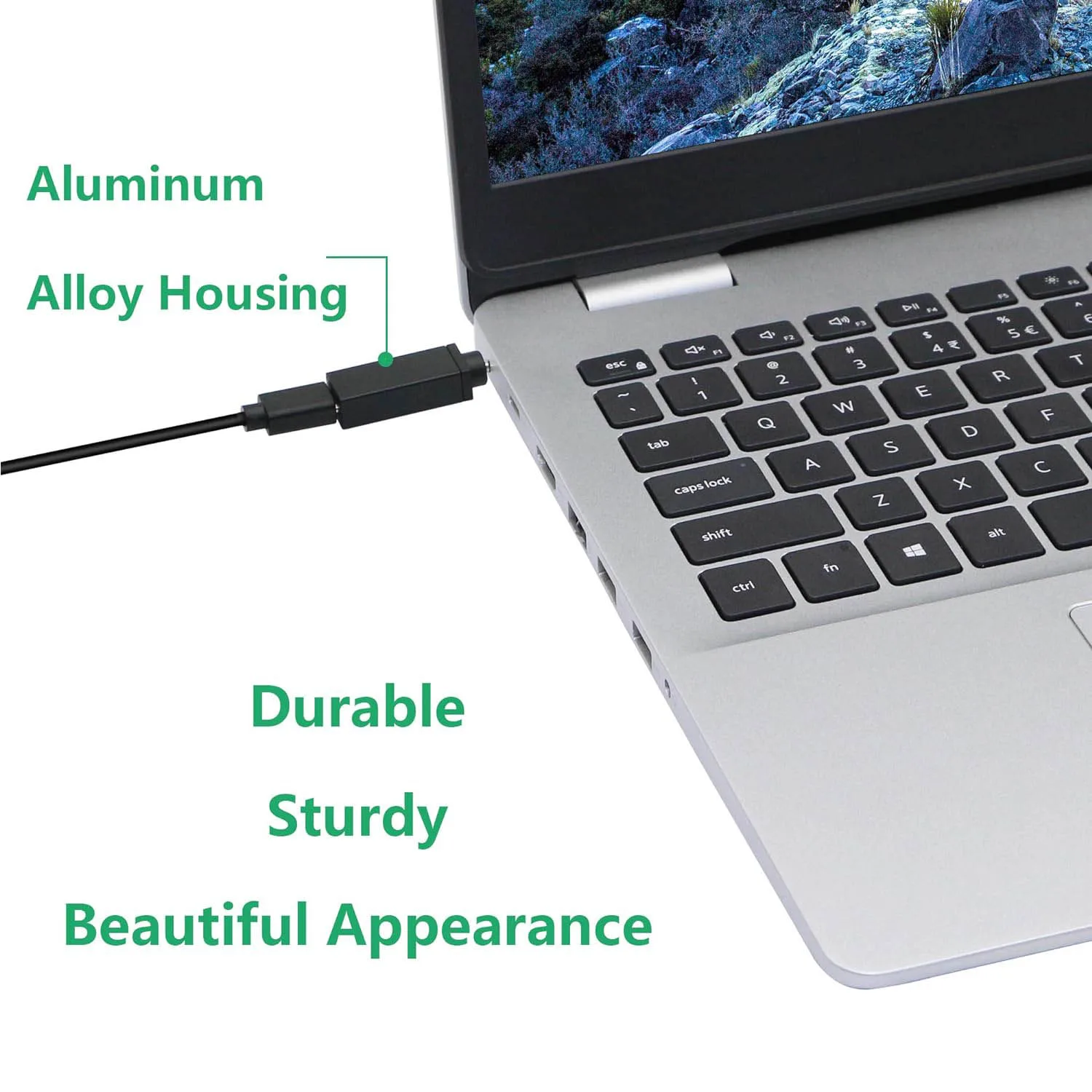 1pc 100W DC PD Power USB-C Type C 3.1 Female Input to 3.5mm x 1.35mm Male Charger Charging Adapter Connector for Laptop