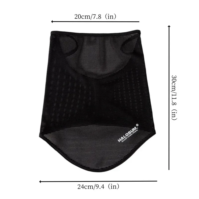 Ice Silk Sunscreen Mask Breathable Summer Cycling Headwear Moister Wicking Cooling Neck Gaiter Face Mask Cycling Face Cover