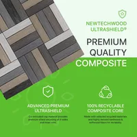 UltraShield Naturale 1 ft. x 1 ft. Quick Deck Outdoor Composite Deck Tile in Mixed Gray (10 sq. ft. per Box) 2