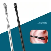 Stainless Steel Ear Wax Digging Spoon Small 360 Degree Curette Cleaner Care Tool Ear Cleaner Spiral Spring Ear Pick 1