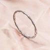 1/2Pcs Stainless Steel Women Irregular Textured Open Cuff Bangle Bamboo Leaves Ear Of Wheat Hammered Chunky Men Bracelet Jewelry 6