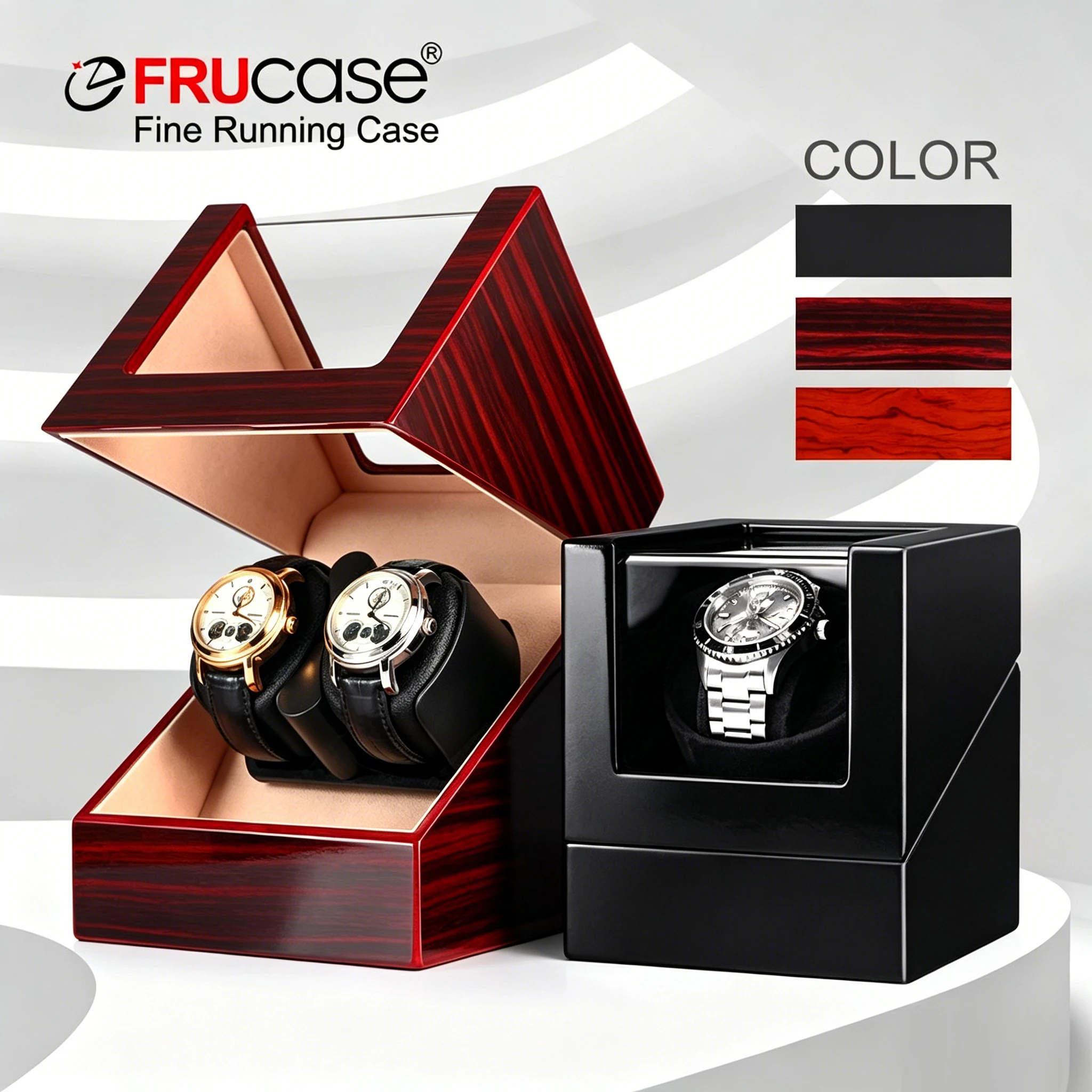 Deluxe Wooden Watch Winder - USB & Battery Powered