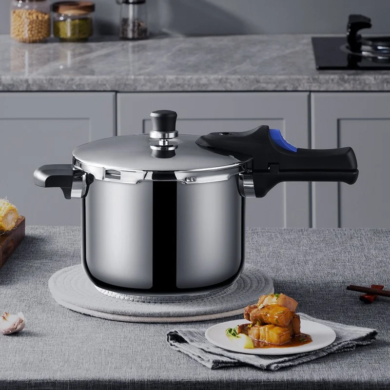 304 Stainless Steel Pressure Cooker Cookware Soup Meats Steamer Pot For