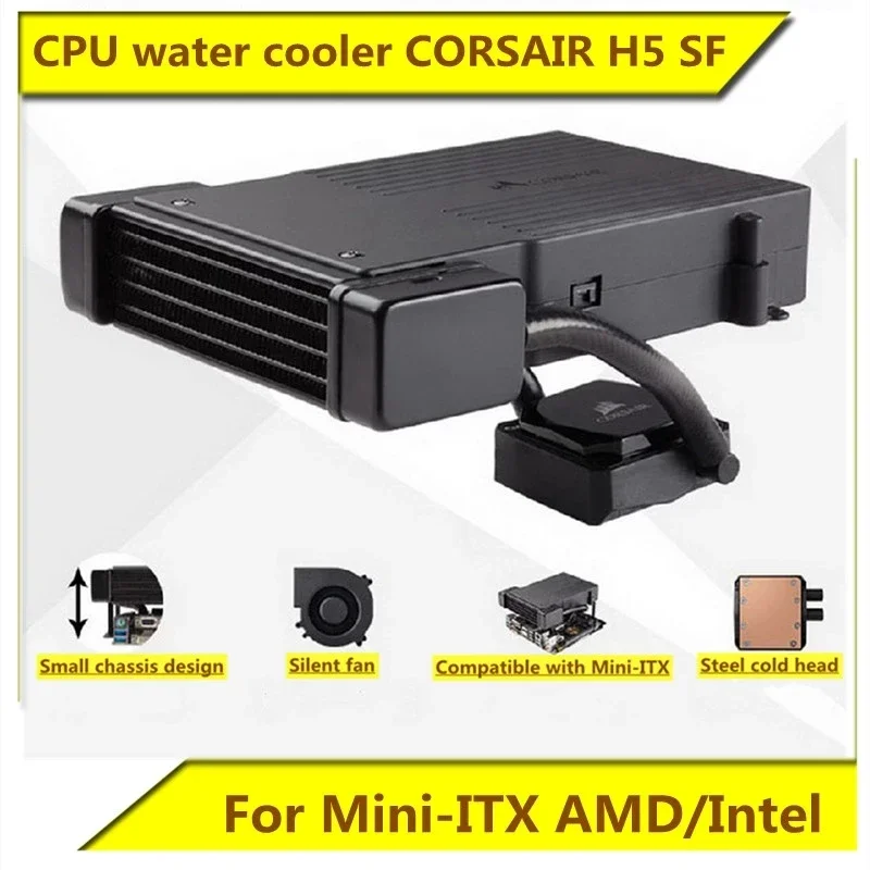 Corsair h5 sf Cpu Cooling Radiator para Mini-itx Motherboard Intel Lga1150 115x 1366 2011 1700 Amd Am5 Am4 Am3 Am2 Fm2 Fm1 - Imagem 3