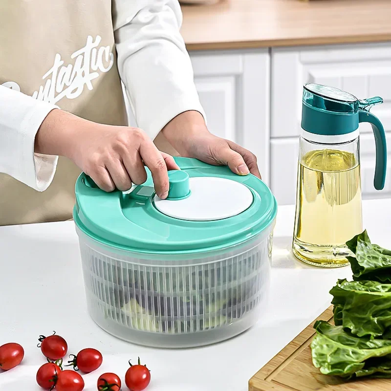 Vegetables Dryer Salad Spinner Fruits Basket Washer Drainer Lettuce Spinner Colander Kitchen Gadgets