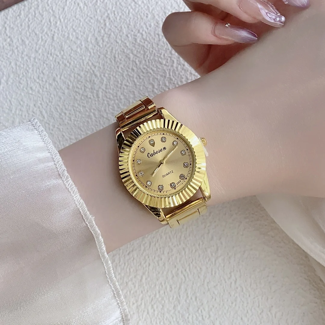 New Fashion Golden Crystal Diamonds Women's Watches - Luxury Wrist Watches (D82)(9WH3)