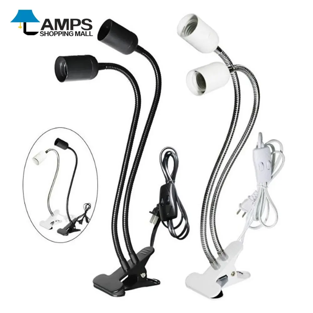 

E27 Clip Desk Light EU US UK Plug Clip on Light Screw E27 Bulb for Bed Headboard with On/off Switch Clamp Lamp for Reading