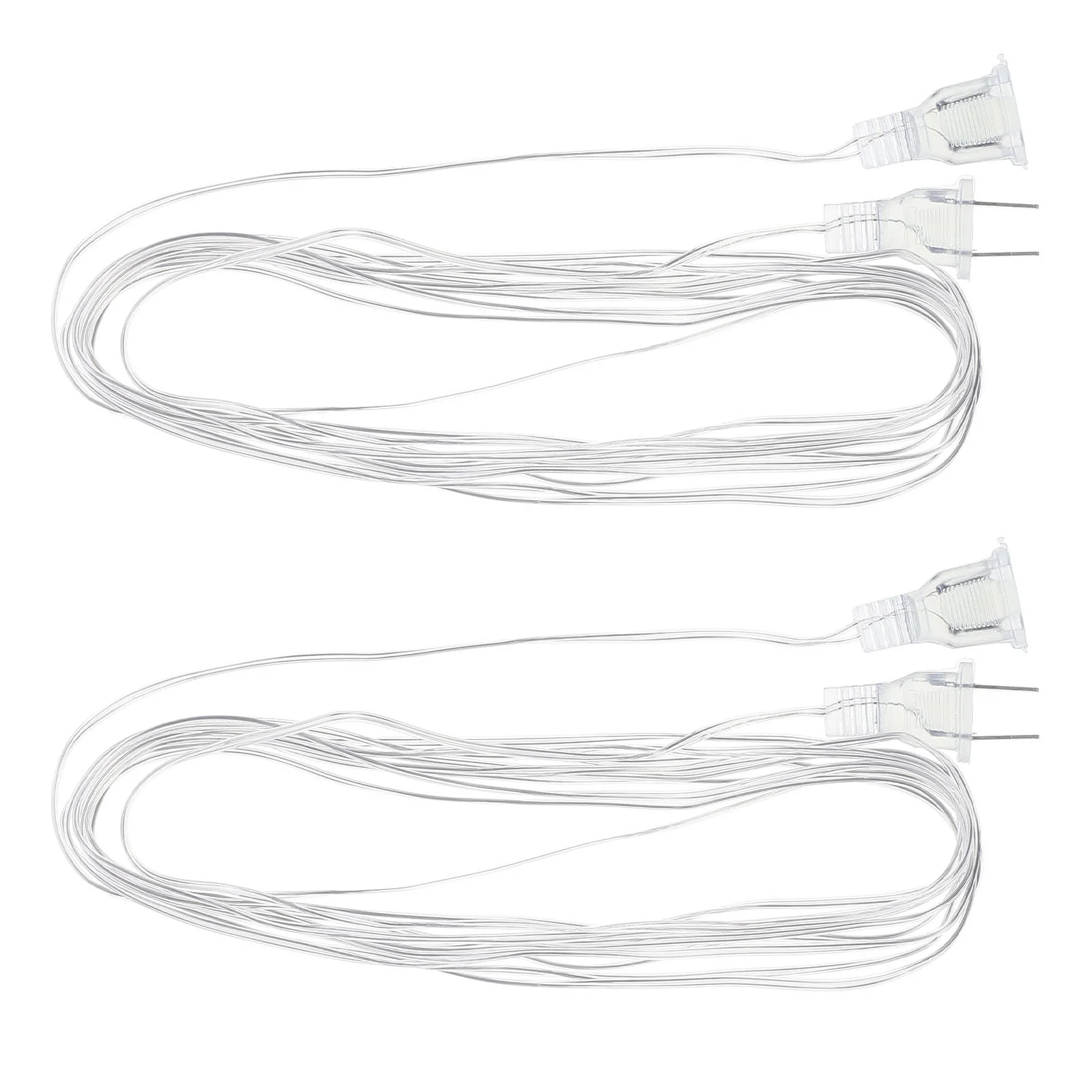 

2 Pcs Clear Extension Cord Christmas Light Extender String Light Extension Cord For Christmas Lights With US Plug
