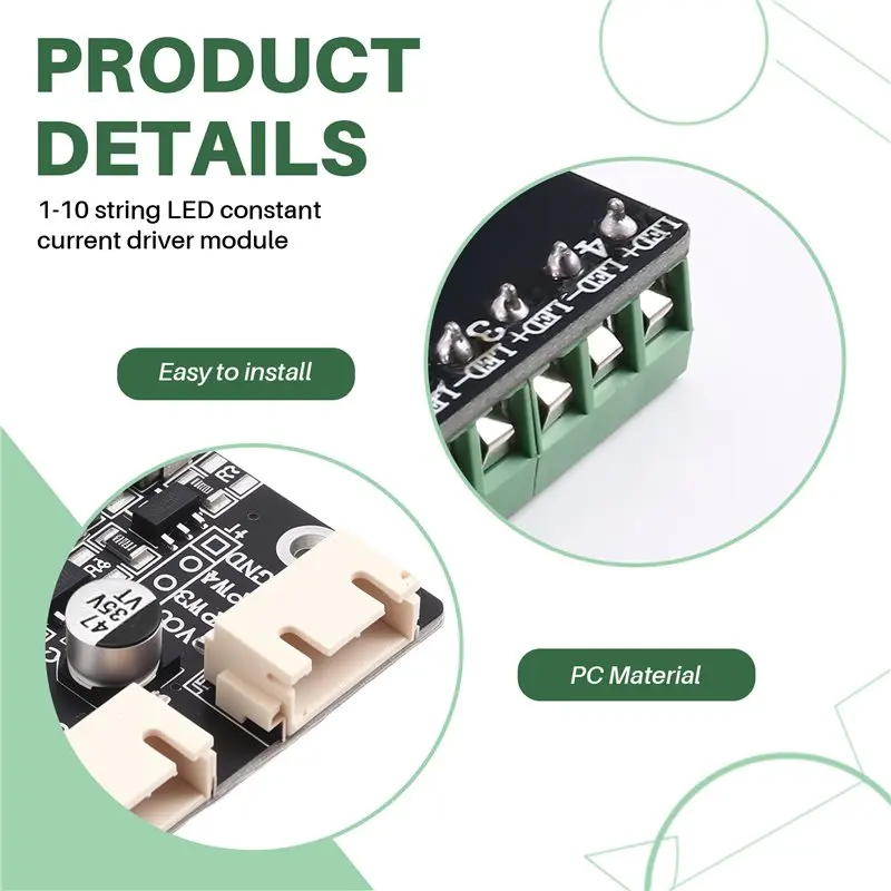 PT4115 4채널 1-10 스트링 LED 정전류 드라이버 모듈은 출력 전류를 조정 및 맞춤 설정할 수 있습니다.