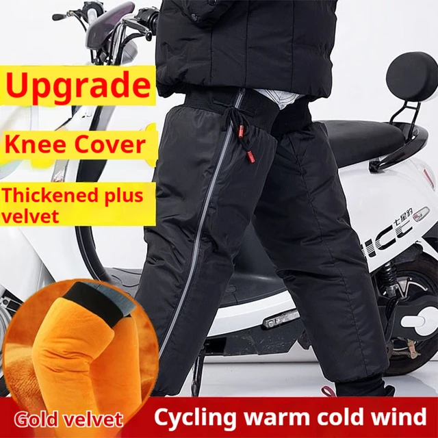 Winter Cold-proof Electric Bike Windproof Knee And Leg Guards (Thickened), Motorcycle Full-coverage Waterproof Knee Guards, 2