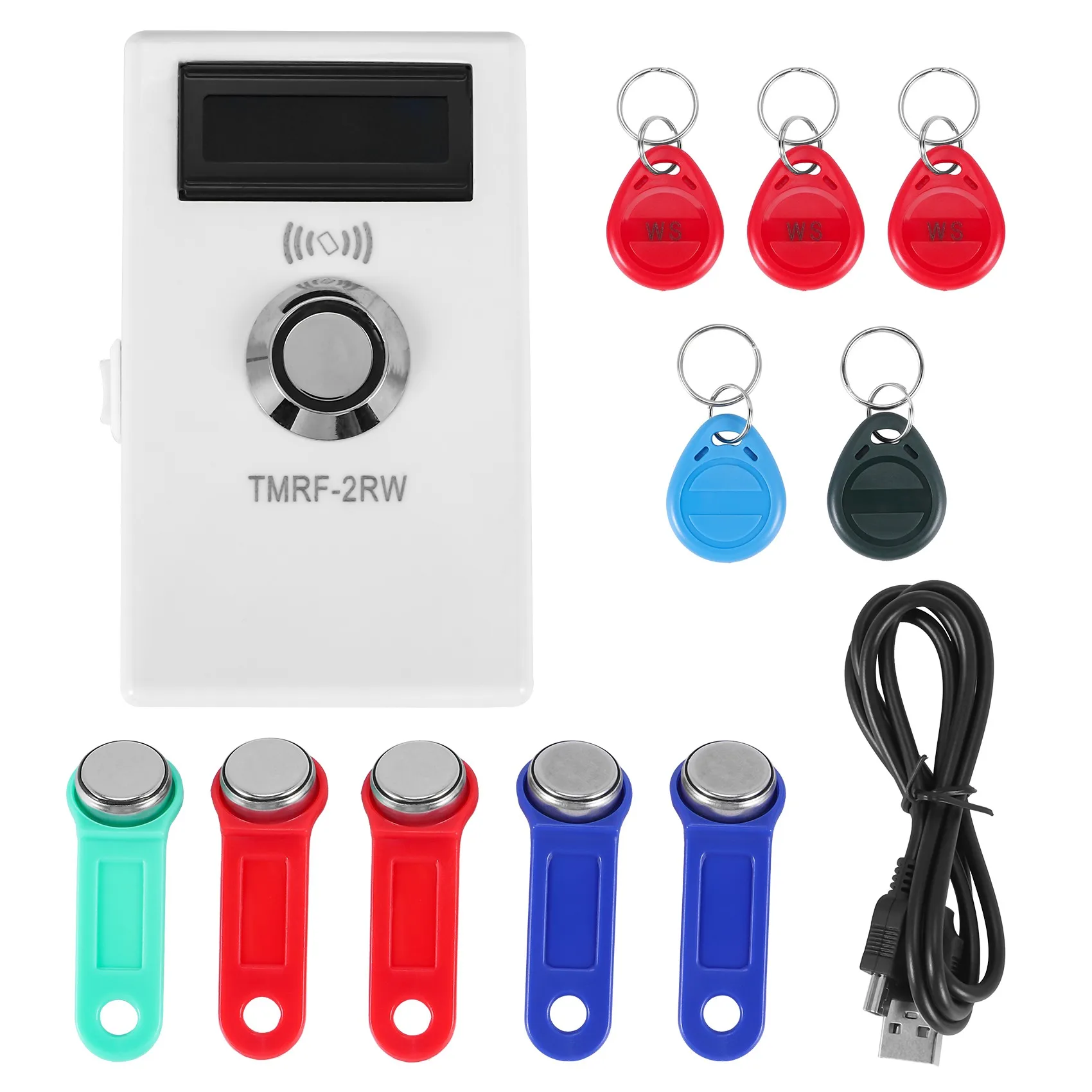 

TMRF-2RW IButton Programmer DS1990A Duplicator Cloner Copier 125Khz RFID Reader Writer RW1990 Key Token RFID 11pcs