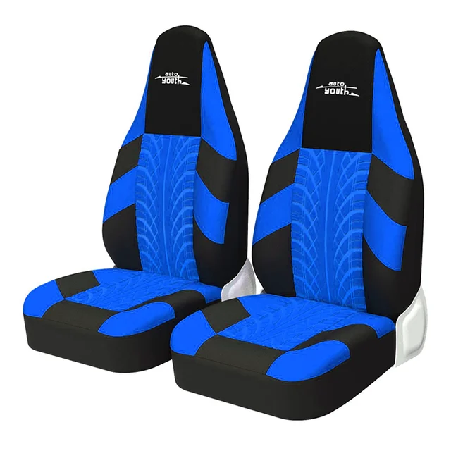 AUTOYOUTH ricamo pneumatico Lines coprisedili per auto piatto panno in tessuto, due tonalità colori trendy accessori auto universale adatto per la maggior parte per auto, SUV, camion
