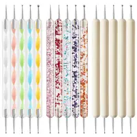 1 ensemble de stylos à points professionnels à double extrémité pour Nail Art – Parfait pour les motifs d'ongles à pois, de strass et complexes 5