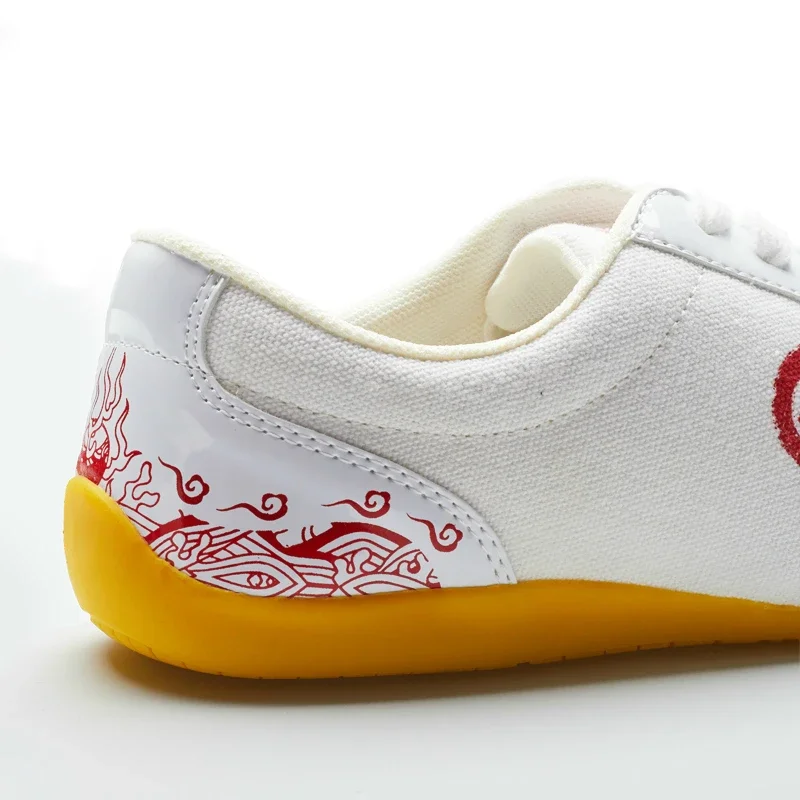 Canvas Breathable Tai Chi Shoes Free Flexible Wushu Shoes Martial Arts Sneaker Sports Training Footwear Seven Colors Size 26-46
