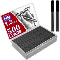 500Pcs/Box 1.3mm HB Mechanical Pencil Refill Mechanical Pencil Leads HB Pencil Automatic Pencil Core Refill School Black 1