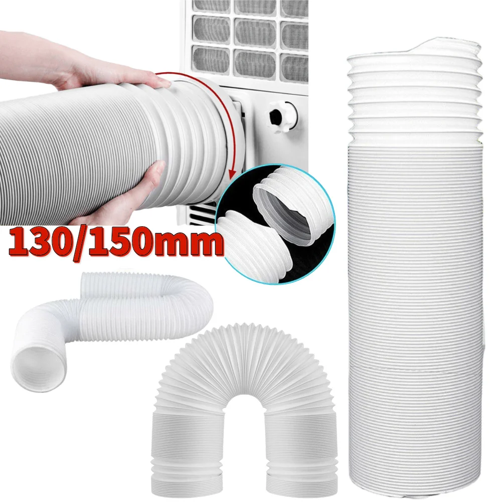 13/15cm Duct Extension Pipe Telescopic Flexible Mobile Air Conditioner Exhaust Hose Vent Hose Ventilation Pipe Accessories