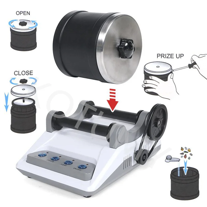 Children'S Fun Electric Gem Polisher Machine Grinder Set DIY Stone Polishing Machine Test Toy For Kids Adults