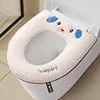 Soft Toilet Pad Winter Warm Universal Household Zipper Closestool Cushion Sets Waterproof Toilet Mats Toilet Seat Cover Washers 1