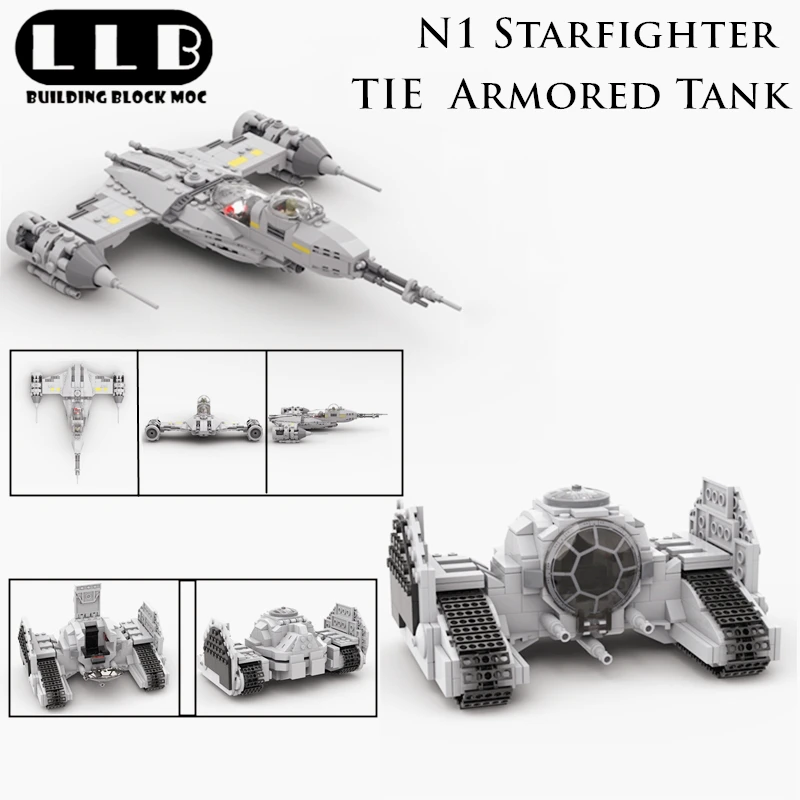 

LLB MOC Interstellar Wars N1 Starfighter TIE Mauler Armored Tank Building Block Model Parts Bricks Kid Brain Game DIY Toys Gifts