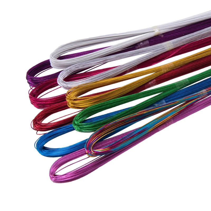 50Pcs 80cm Stocking Flower Wire 0.8mm Diameter Iron Wire For DIY Nylon