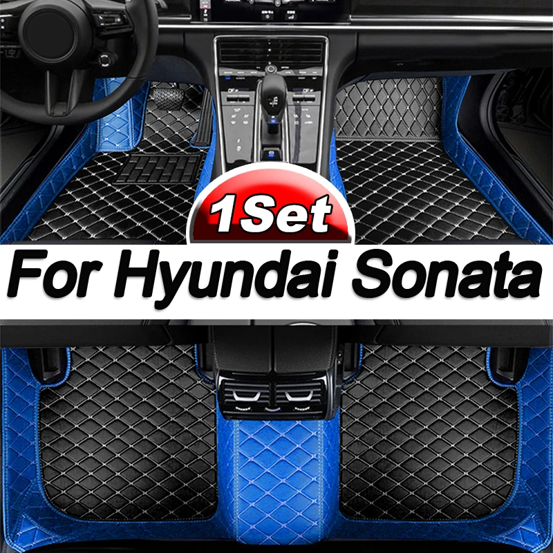 

Car Floor Mats For Hyundai Sonata i45 YF 2010~2014 Covers Rug Auto Interior Parts Luxury Mat Leather Carpet Car Accessories 2011