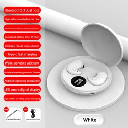Waterproof Wireless Bluetooth Sleep Earbuds with HIFI Audio and Comfortable Fit (White)