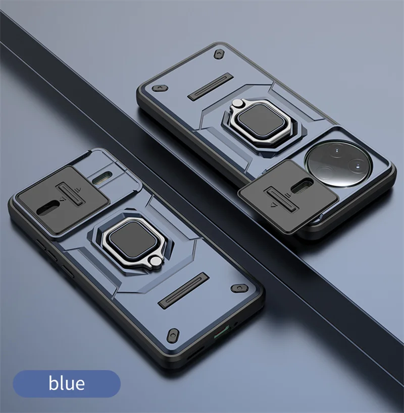 Armor Shockproof Protective Cover with Ring Magnetic Stand Holder