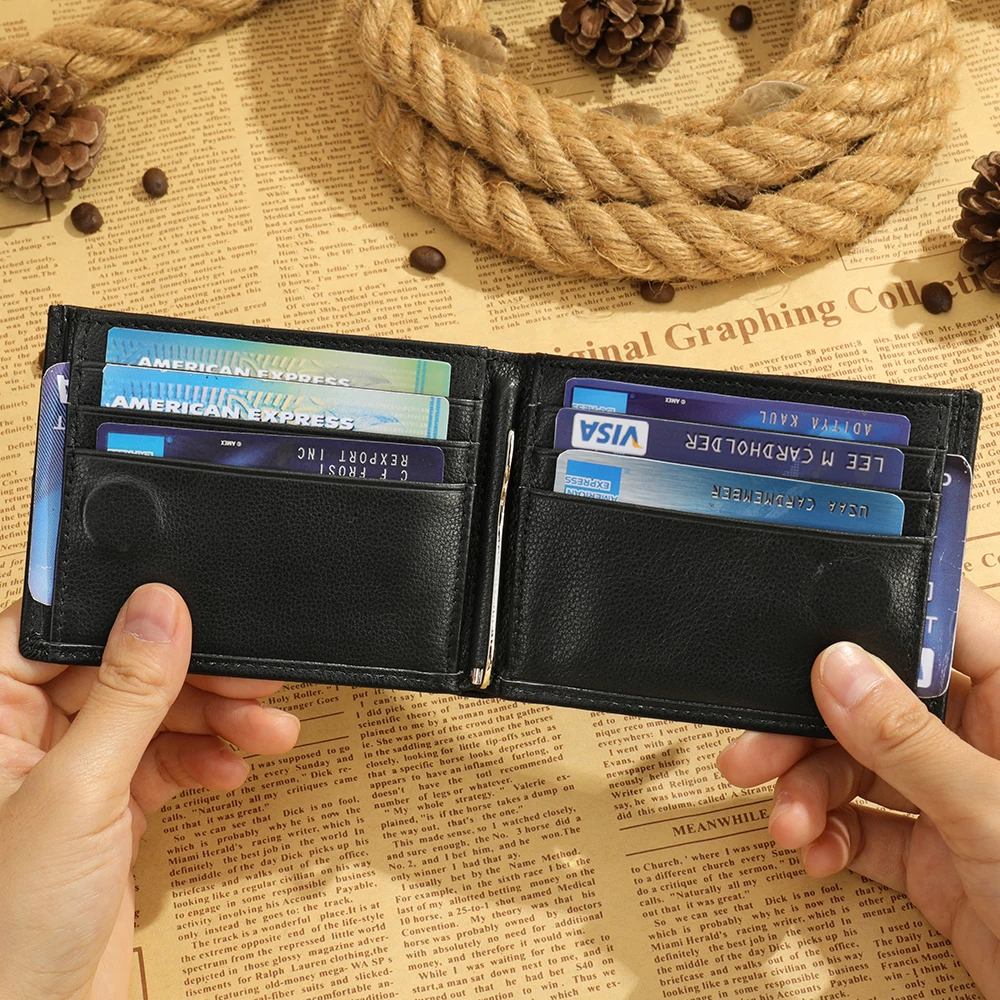 Customized Ultra-thin Men's Wallet Money Clip Carbon Fiber ID Card Holder  Wallet RFID Slim Money Clips Bags Purse Cartera Hombre - AliExpress