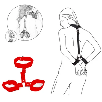 Sexy Toys for Couples BDSM Kit Bondage Gear Slave Handcuff Neck Ankle Cuff Restraints Fetish Chastity Exotic Accessories Sexshop 4