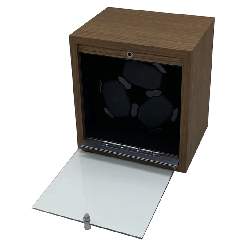 Watch Winder Watch Winder for Automatic Watches Box Storage Dustproof Mechanical Watch Case Black Walnut Wood Safe Mata Box LED Ambient Light