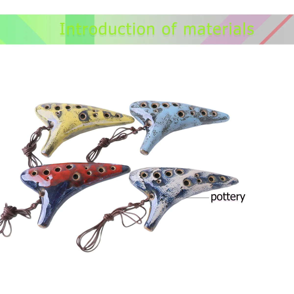12 Holes Alto C Ocarina Ceramic Flute Ergonomic Design Comfortable Hold Music Instrument Gift Ocarina Flute