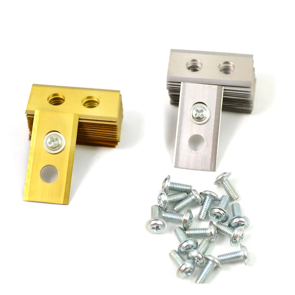 30PCS Robot Mower Replacement Blade Stainless Steel Gold Silver Mower Cutter Blades for Worx Landoid Lanmower WG754E WG791E