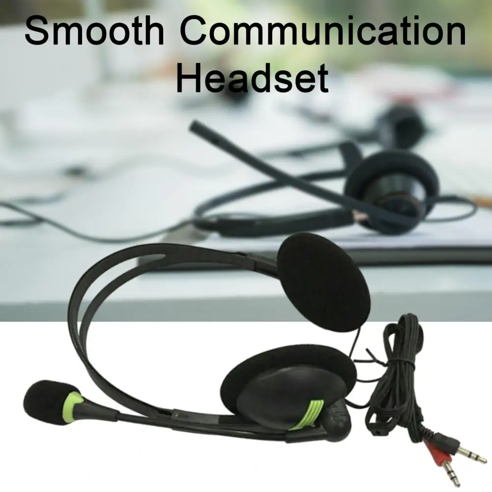 Noise-canceling Headset with Microphone Ergonomic Design Dual Socket 3.5mm Wired for Pc/laptop/computer for Call