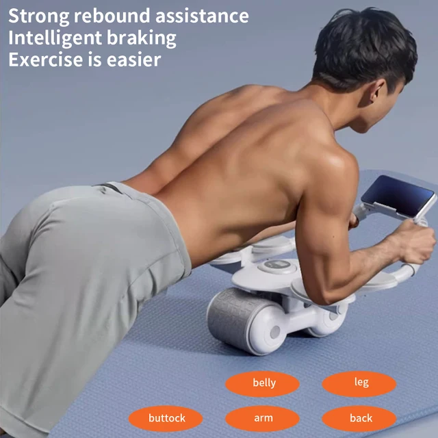 Abdominal Wheel Ab Roller With Timer Automatic Rebound Muscle Training Roller Push-Up Abdominal Roll Elbow Fitness Equipment 2