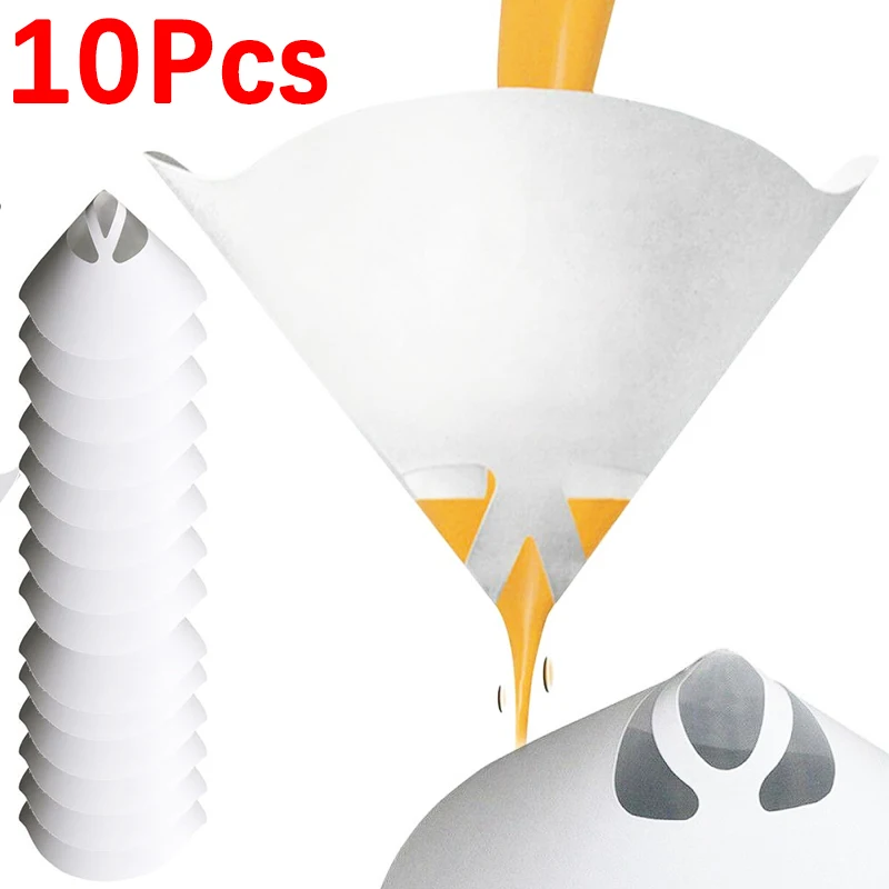 10x Car Paint Spray Mesh Paper Filter Purifying Straining Funnel Disposable Paint Filter Conical Nylon &mu;m Paper Funnels Tool