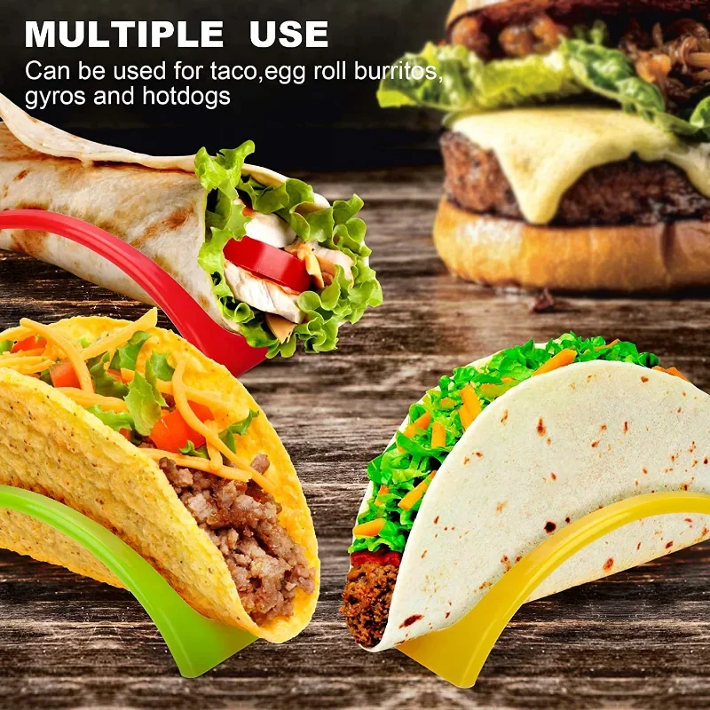 Burrito Rack Tortilla Tray Food Tray for Small Parties Non-toxic Bisphenol Free Tuesday Kitchen Items Cooking Door Hot Dog Grill