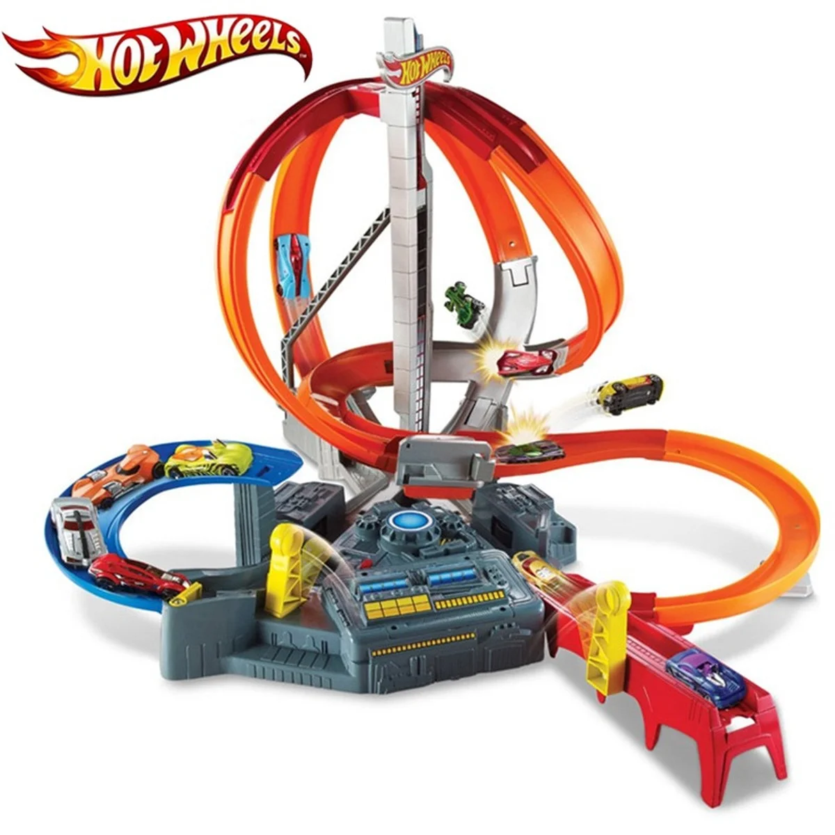 Hot Wheels Spin Storm Track Set Mainan 