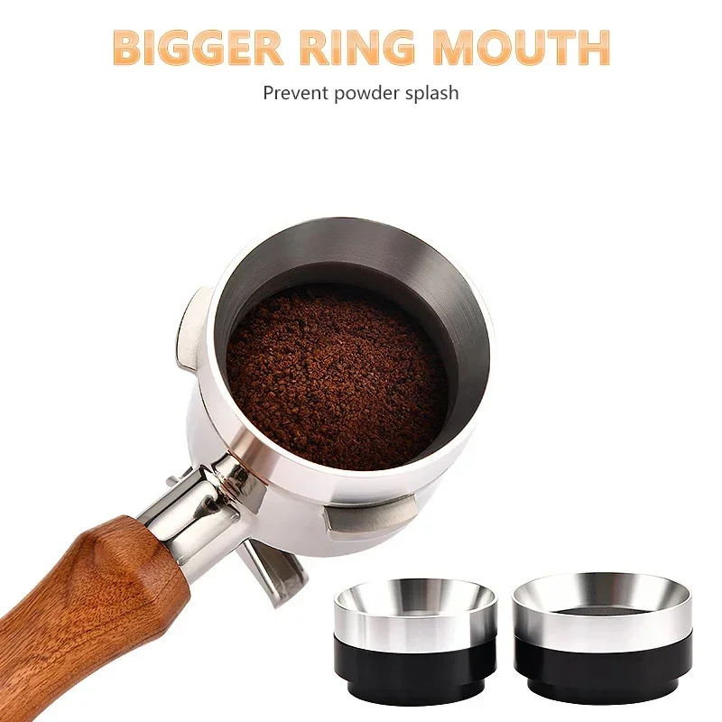51mm/53mm/58mm Coffee Accessories Aluminum Magnetic Dosing Ring for Brewing Bowls Ground Coffee Concentrate Coffeeware Kitchen