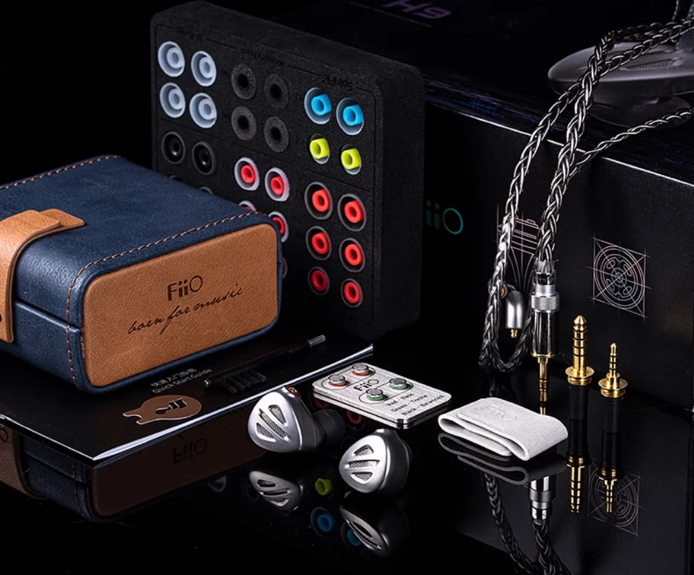 FiiO/Flagship FH9 Pure Titanium One Ring Six Iron Seven Unit Ring Iron Earphones HIFI Fever Lou's Earbuds 6