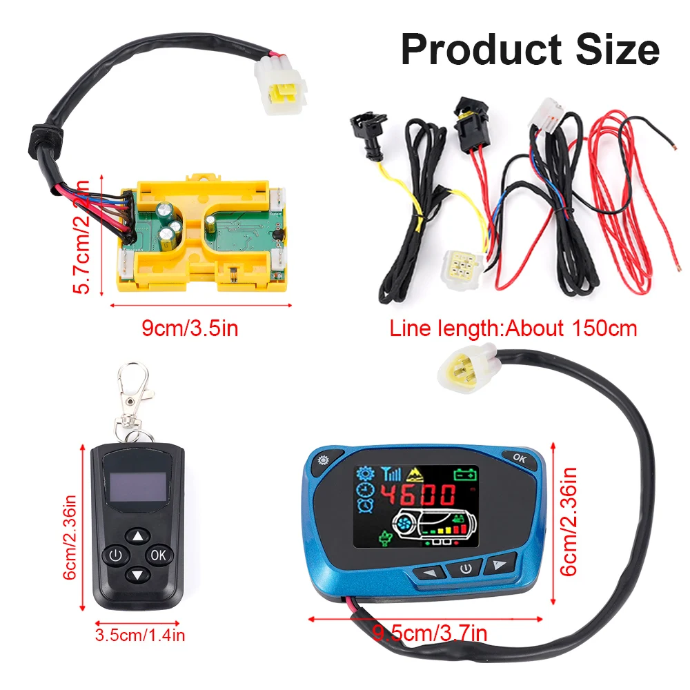 12V 24V Car Air Parking Heater Monitor Switch Manual Buttons Remote Controller Motherboard for Air Diesel Heater