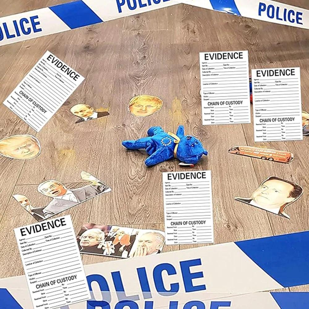 Self Adhesive Evidence Labels 4*6inches Stick on Evidence Stickers for Forensics Class, Theme Birthday Party 100Pcs